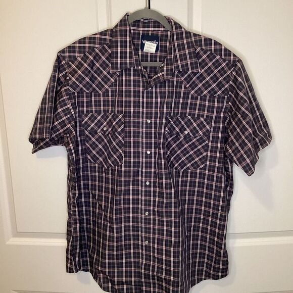 Mens Wrangler Pearl‎ Snap short sleeved shirt - Picture 1 of 4